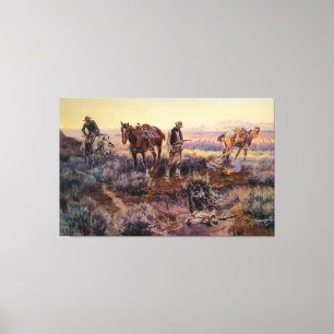 Charles M. Russell Betalar Spelmannen 1919 Canvastryck