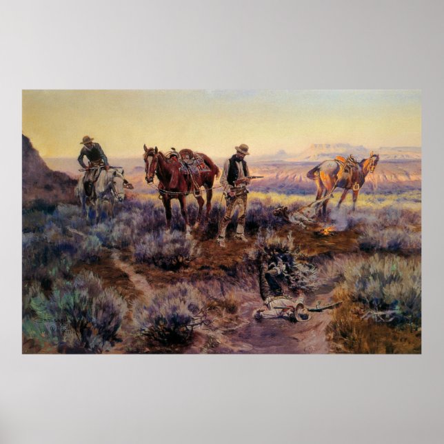 Charles M. Russell Betalar Spelmannen 1919 Poster (Framsidan)