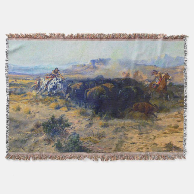 Charles M Russell Buffeljakt 1899 Filt (Framsidan)