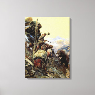 Charles M. Russell har bestridit järnvägen Canvastryck