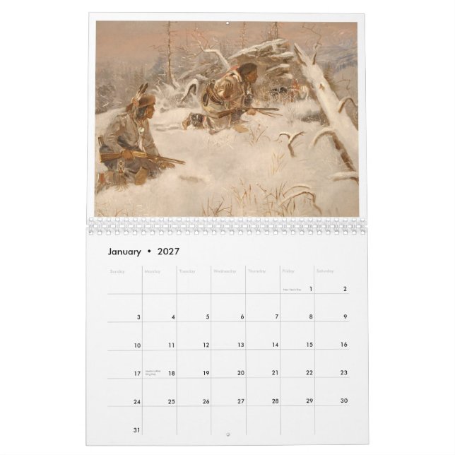 Charles M Russells Amerika Kalender (Jan 2027)