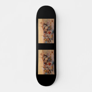Charles M. Russell's First Wagon Tracks (1908) Mini Skateboard Bräda 18,7 Cm