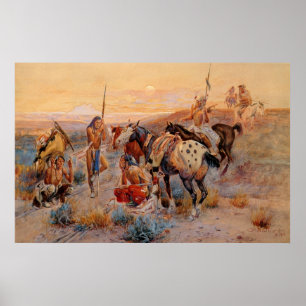 Charles M. Russell's First Wagon Tracks (1908) Poster