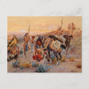 Charles M. Russell's First Wagon Tracks (1908) Vykort