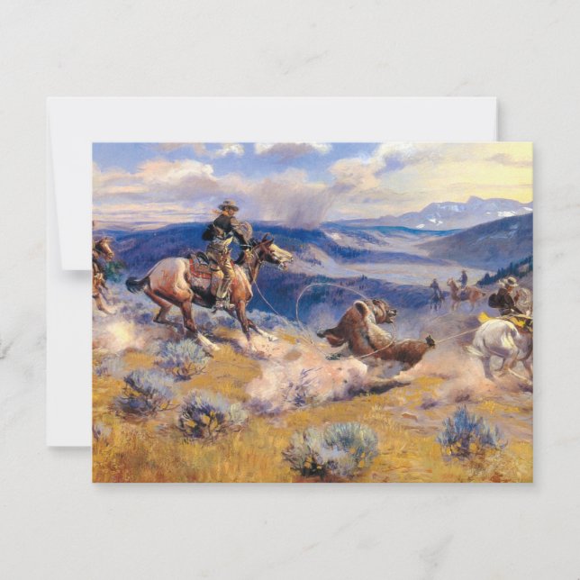 Charles M. Russell's Loops and Swift Horses (1916) Inbjudningar (Framsida)