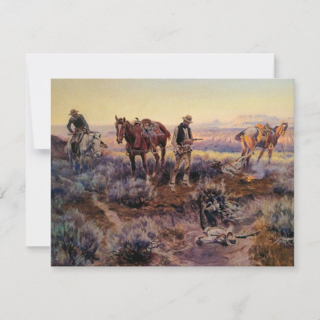 Charles M. Russells som betalar spelmannen (1919) Inbjudningar (Framsida)