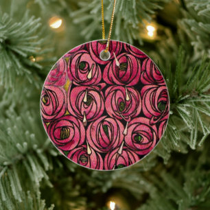 Charles Mackintosh-målning, Ro, Julgransprydnad Keramik