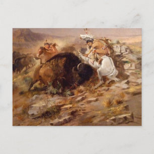 Charles Marion Russell - Buffalo Hunt Vykort