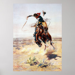 Charles Marion Russell en dåliga Hoss Poster