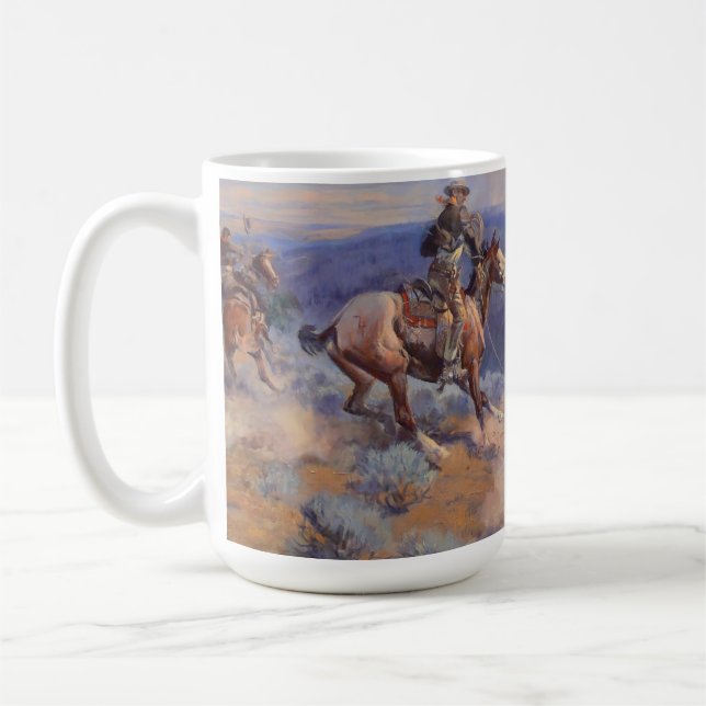 Charles Marion Russell - Loops and Swift Horses Kaffemugg (Vänster)