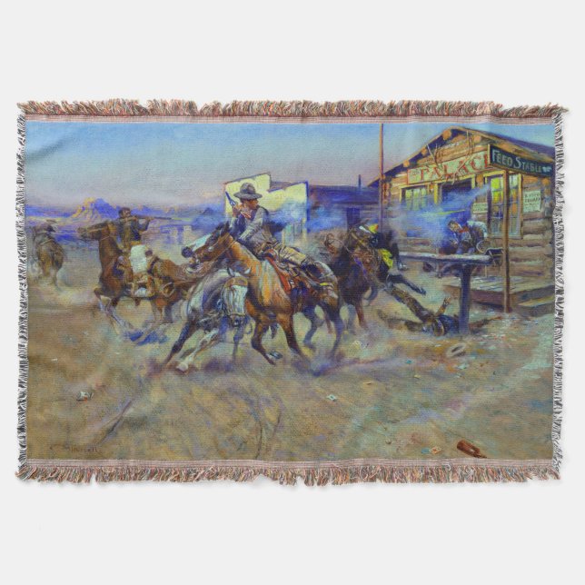 Charles Marion Russell  Rök från en .45 1908 Filt (Framsidan)