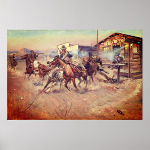 Charles Marion Russell – Rök från en .45 Poster