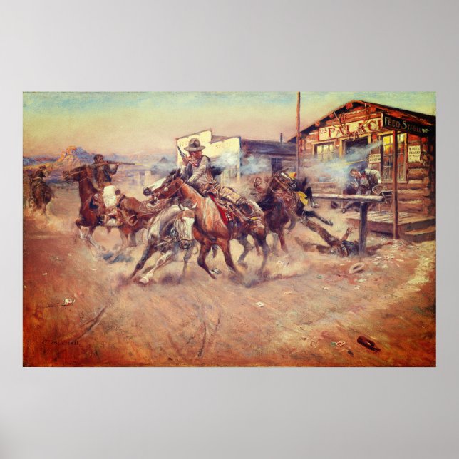 Charles Marion Russell – Rök från en .45 Poster (Framsidan)