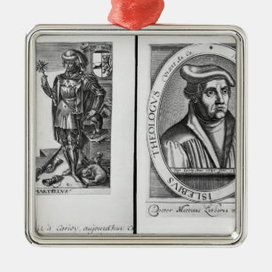 Charles Martel och Martin Luther Julgransprydnad Metall