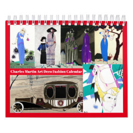Charles Martin Art Deco Mode Calendar Kalender