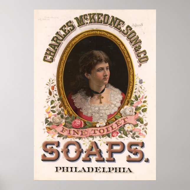 Charles McKeone, Son & Co., Antique Soap Ad Poster (Framsidan)