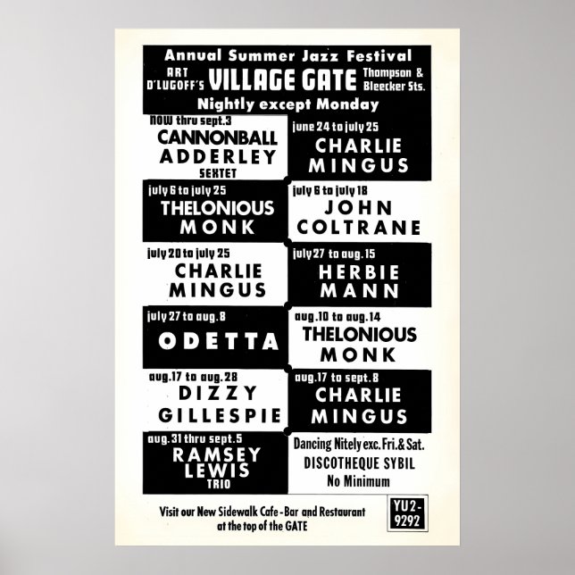 Charles Mingus - Thelonious Monk - John Coltrane Poster (Framsidan)