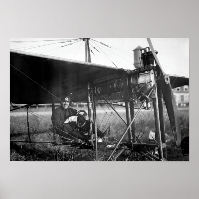Charles Murphy in Police Monoplane - 1914 Poster (Framsidan)