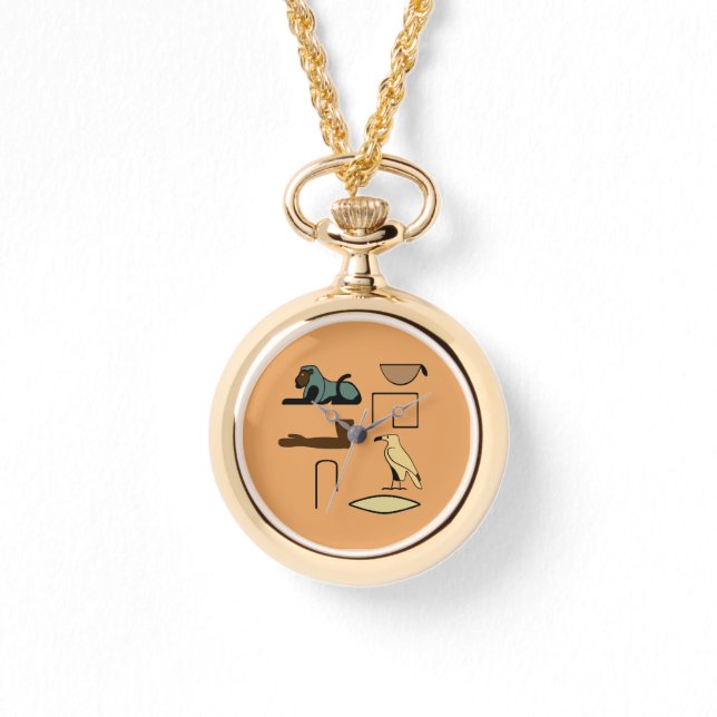 Charles Namn i Hieroglyfer-symboler för gammal ene Armbandsur (Framsida)