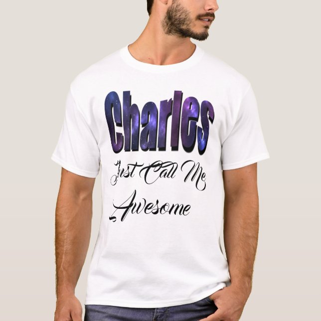 Charles, Namn, Logotyp T Shirt (Framsida)