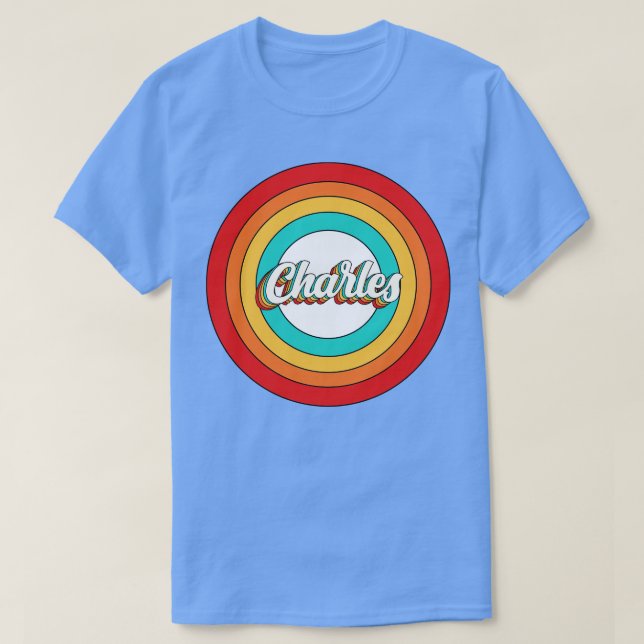 Charles Namn Shirt Vintage Charles Circle T (Design framsida)