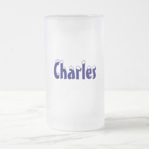 Charles-Namn Stil-Frostad mugg
