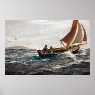 Charles Napier Hemy med vind och Tide Poster