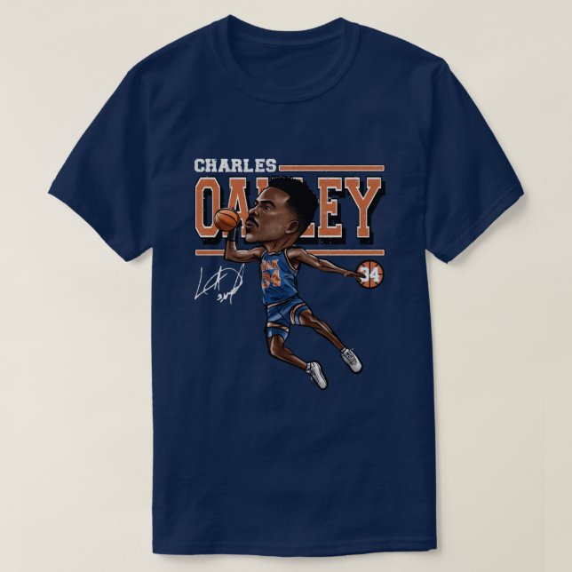 Charles Oakley Tecknad T Shirt (Design framsida)