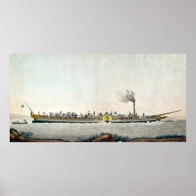 Charles-Philippe, den första ångbåten Poster (Framsidan)
