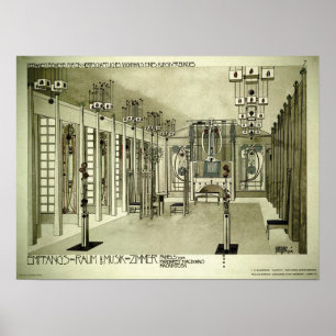 Charles Rennie Mackintosh 1901 Teckning Poster