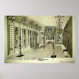 Charles Rennie Mackintosh 1901 Teckning Poster