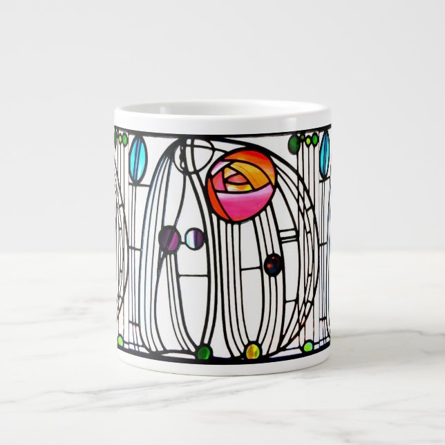 Charles Rennie Mackintosh blommor Window Jumbo Mugg (Framsidan)