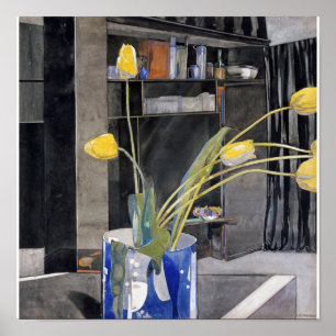 Charles Rennie Mackintosh - Gult Tulips Poster