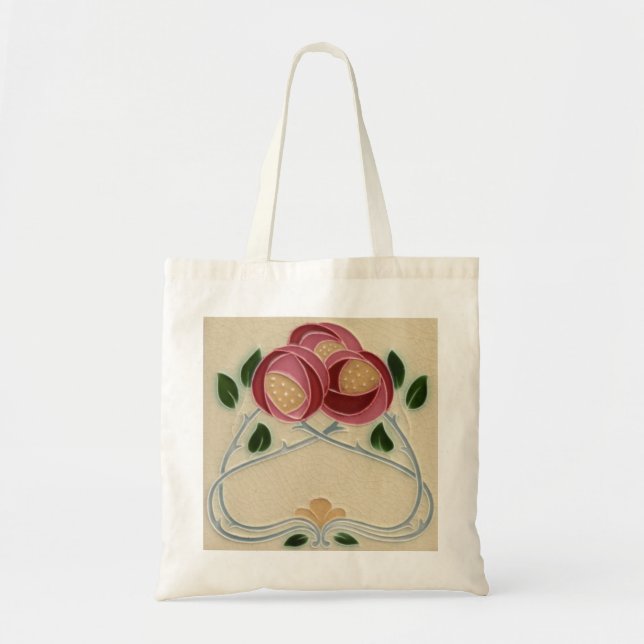 Charles Rennie Mackintosh hänger lös den rosa röd Tygkasse (Framsidan)