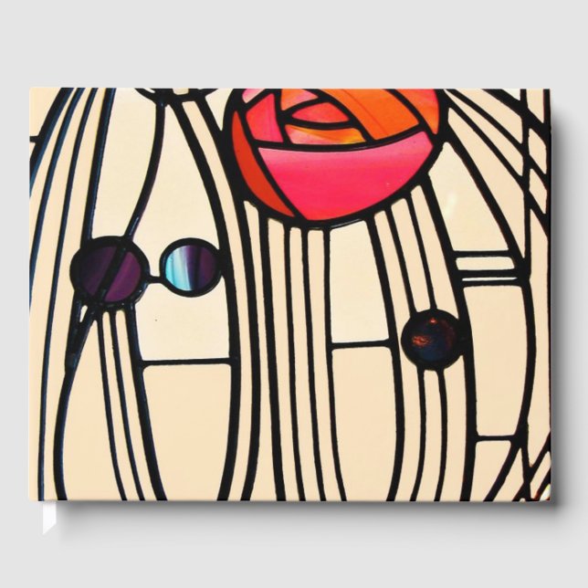 Charles Rennie Mackintosh-lagat glas Gästböcker (Framsida)