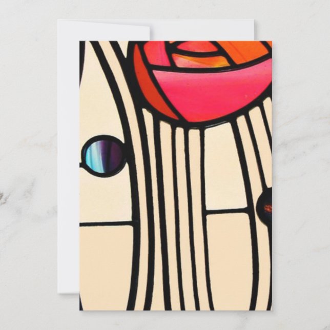 Charles Rennie Mackintosh-lagat glas Inbjudningar (Framsida)