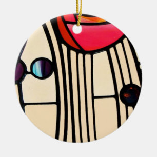 Charles Rennie Mackintosh-lagat glas Julgransprydnad Keramik