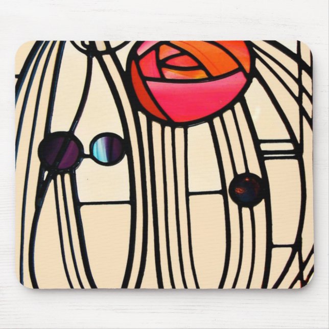 Charles Rennie Mackintosh-lagat glas Musmatta (Framsidan)