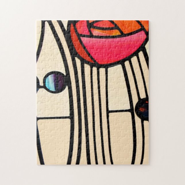 Charles Rennie Mackintosh-lagat glas Pussel (Vertikal)