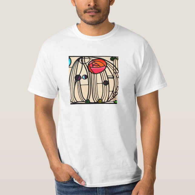 Charles Rennie Mackintosh-lagat glas T Shirt (Framsida)