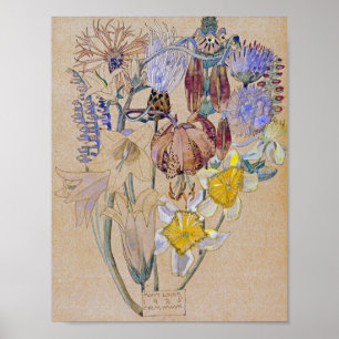 Charles Rennie Mackintosh - Mont Louis - blomma Poster