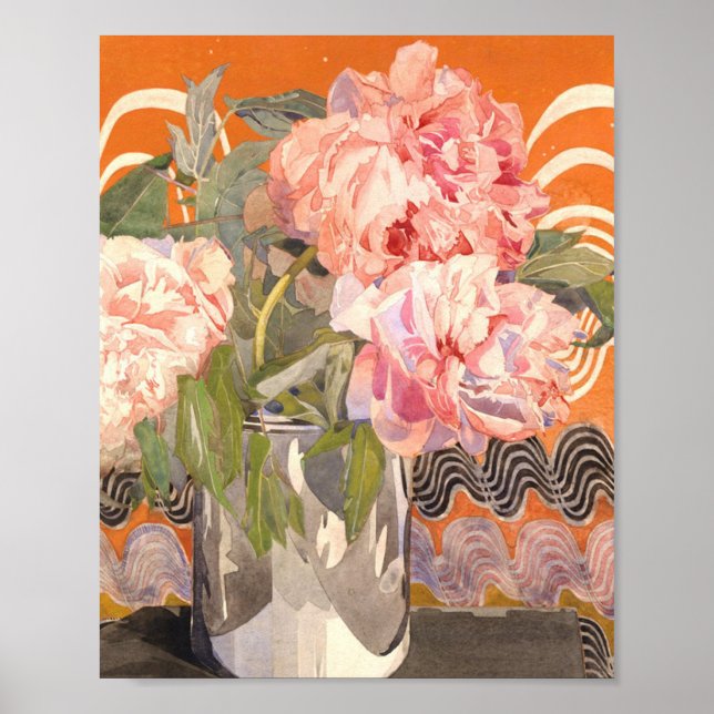 Charles Rennie Mackintosh - Peonies Poster (Framsidan)