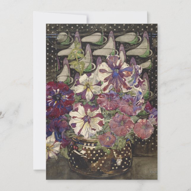 Charles Rennie Mackintosh - Petunias Julkort (Framsida)