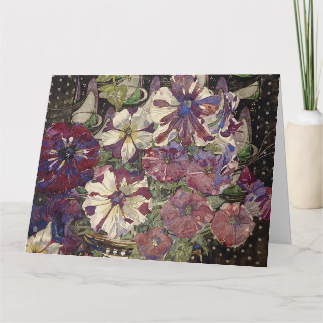 Charles Rennie Mackintosh - Petunias Kort (Framsida)