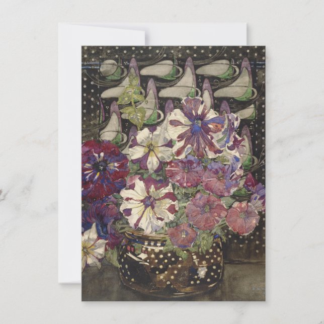 Charles Rennie Mackintosh - Petunias Tack Kort (Framsida)
