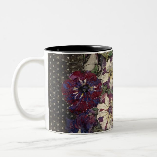 Charles Rennie Mackintosh - Petunias Två-Tonad Mugg (Vänster)