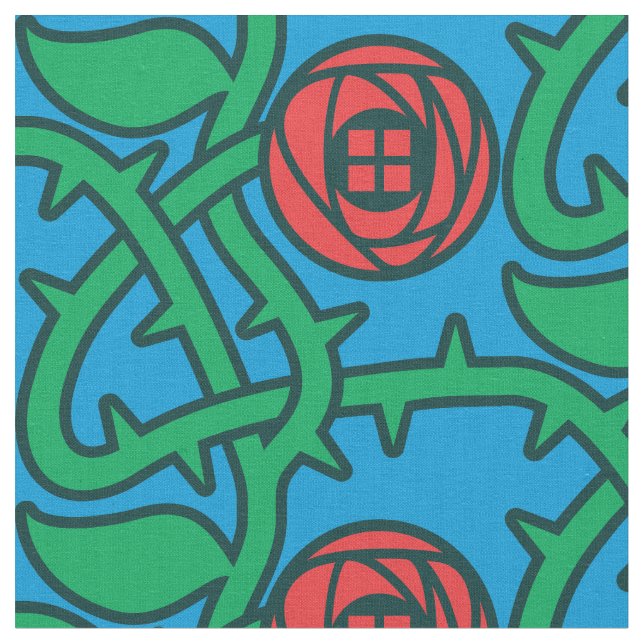 Charles Rennie Mackintosh Ro Mönster Tyg (Närbild)