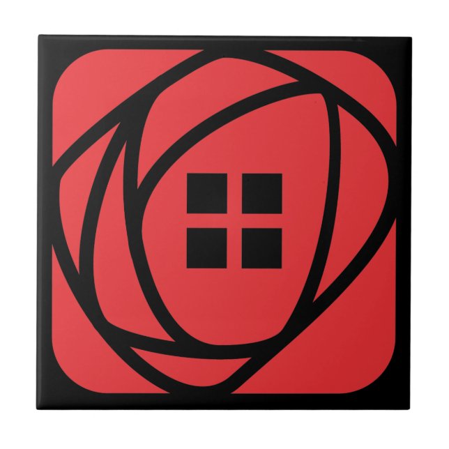 Charles Rennie Mackintosh Röd ros Kakelplatta (Framsidan)