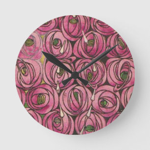 Charles Rennie Mackintosh - Rosor Rund Klocka