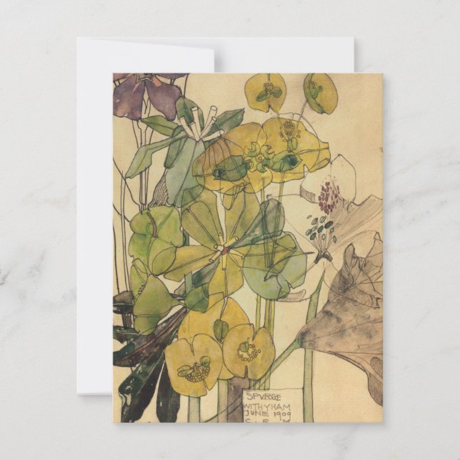 Charles Rennie Mackintosh - Spurge with Yham 1909 Tack Kort (Framsida)